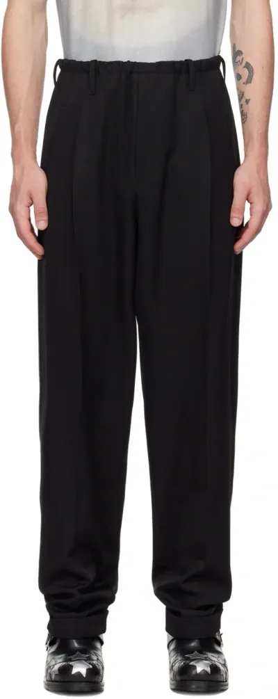 Magliano Black Virgin Wool People's Trousers In 09