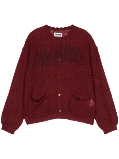 Magliano Logo-detailed Cardigan In Red