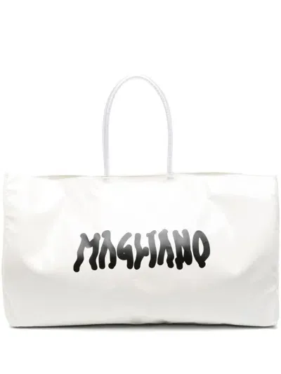 Magliano Logo-print Tote Bag In White