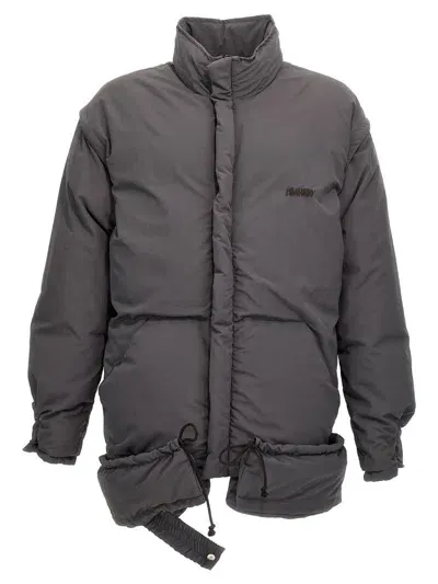 Magliano High Collar Padded Down Jacket In Gray