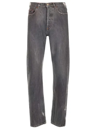 Magliano Unregular Logo Patch Jeans In Multi