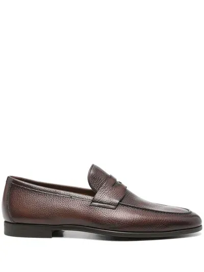 Magnanni Diezma Ii Leather Loafers In Brown