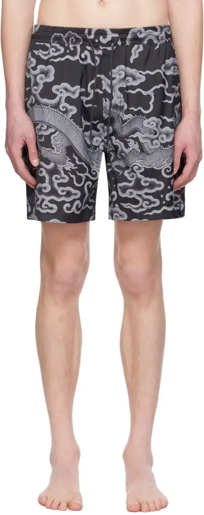 Maharishi Black Cloud Dragon Swim Shorts