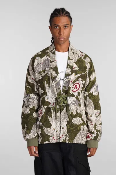 Maharishi Dragon Print Jacket In Green