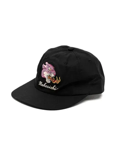 Maharishi Tibetan Panther 6 Panel Cap In Schwarz