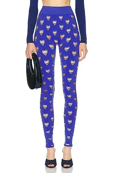 Maisie Wilen Perforated Heart Legging In Midnight