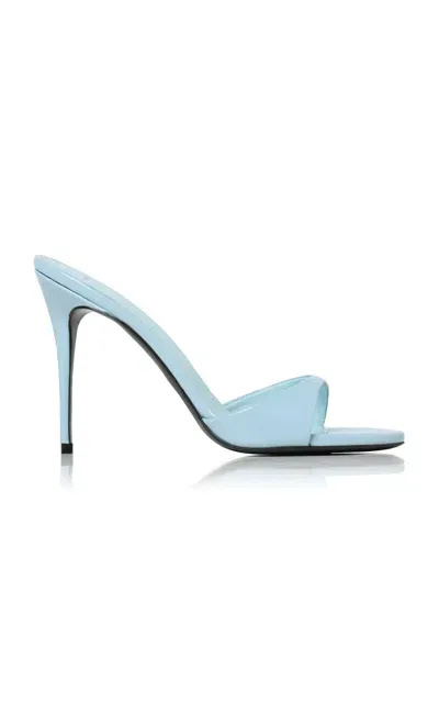 Maison Ernest Lidylle Patent Leather Mules In Light Blue