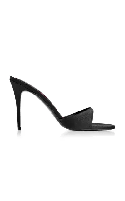 Maison Ernest Lidylle Satin Mules In Black