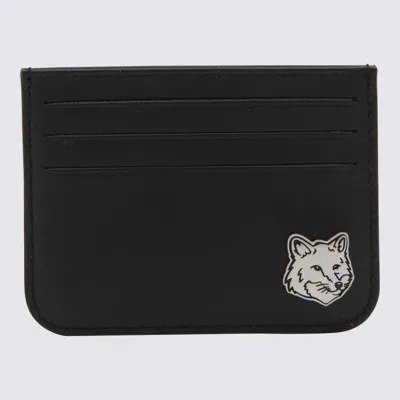 Maison Kitsuné Black Leather Card Holder