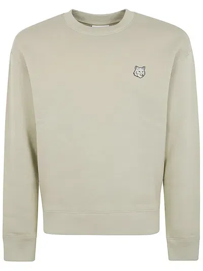 Maison Kitsuné Bold Fox Head Patch Comfort Sweatshirt In Grey