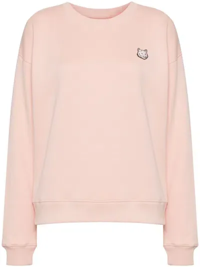 Maison Kitsuné Bold Fox Head Patch Sweatshirt In Pink & Purple