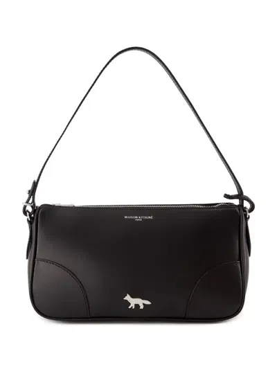 Maison Kitsuné Boogie Baguette Shoulder Bag - Maison Kitsune - Leather - Black