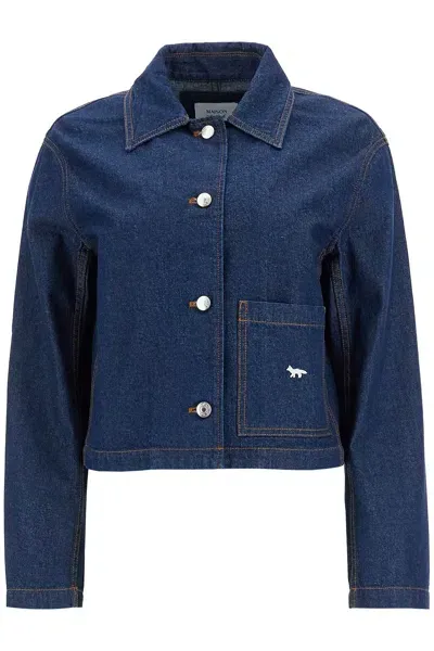 Maison Kitsuné Maison Kitsune Cropped Denim Jacket For Women