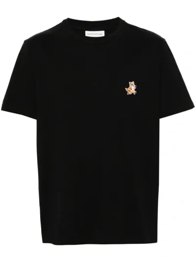 Maison Kitsuné Fox-logo T-shirt In Black