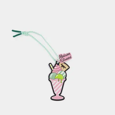 Maison Kitsuné Ice Cream Sundae Charm Small Leather Goods - Maison Kitsunã© - Multi In Multicolor