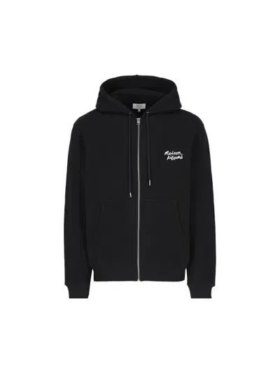 Maison Kitsuné Maison Kitsune' Cotton Sweatshirt With Logo In Black