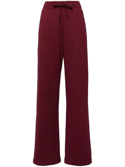 Maison Kitsuné Logo Patch Pants In Red