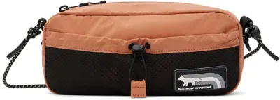 Maison Kitsuné Orange Flash Fox Crossbody Bag In P634 Acer Leaf