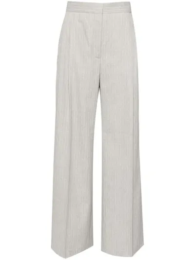 Maison Kitsuné Pleated Tailored Trousers In Grey