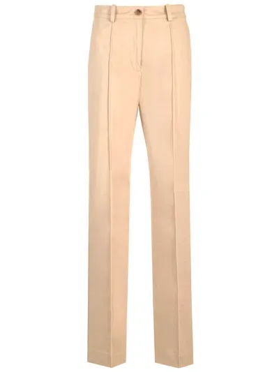 Maison Kitsuné Slim Fit Chino Trousers In Beige