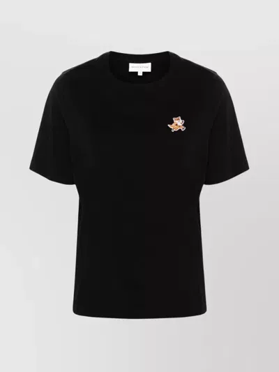 Maison Kitsuné Speedy Fox Patch Comfort Tee-shirt In Black