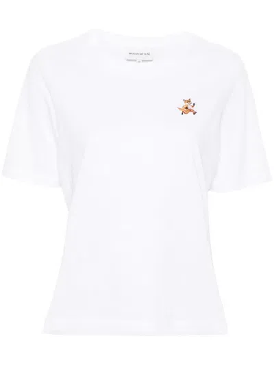 Maison Kitsuné T-shirt With Speedy Fox Application In White