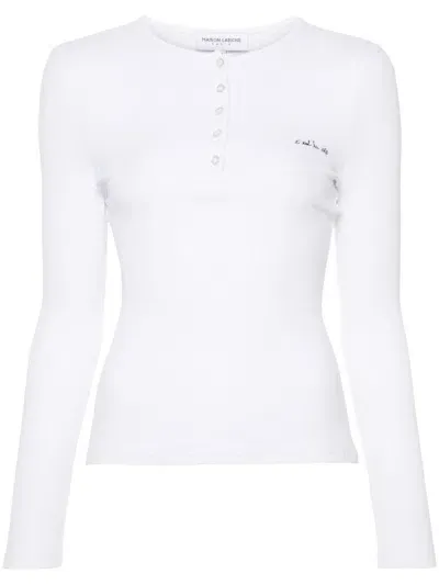 Maison Labiche C'est La Vie Marette T-shirt In White