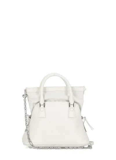 Maison Margiela 5ac Classique Bag With Exposed Lining In White