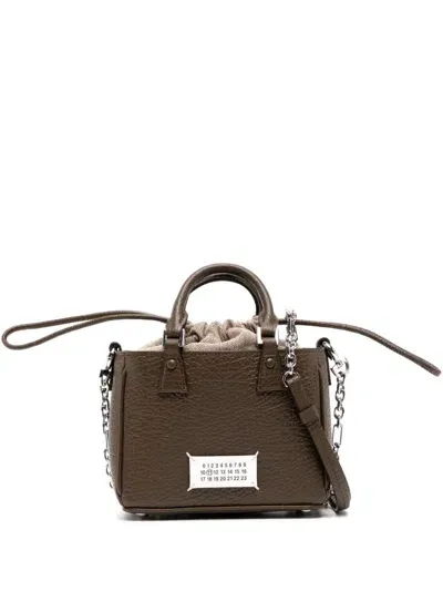 Maison Margiela 5ac Horizontal Leather Tote Bag In Neutrals