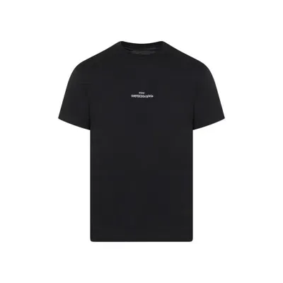 Maison Margiela Black Cotton T-shirt With Logo