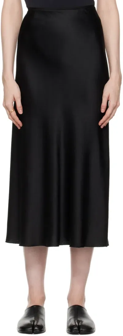 Maison Margiela Black Enver Midi Skirt In 900 Black