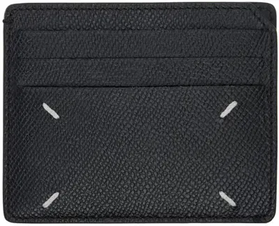 Maison Margiela Black Four Stitches Card Holder In T8013 Black