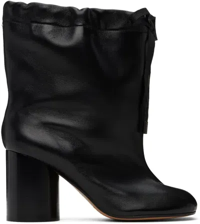 Maison Margiela Black Tabi Drawstring Ankle Boots