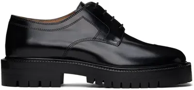 Maison Margiela Tabi Lace-up Derby Shoes In Black