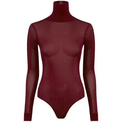 Maison Margiela Body Mit Stehkragen In Burgundy