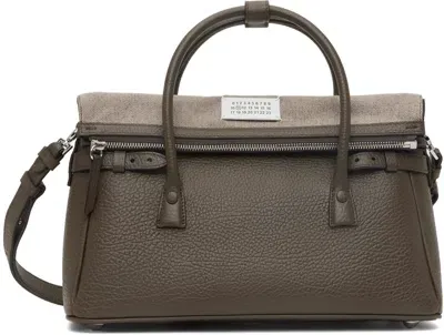 Maison Margiela Brown 5ac Top Handle Bag In T2147 Bark