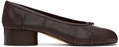 Maison Margiela Brown Tabi New Ballerina Heels In T2264 Chic Brown