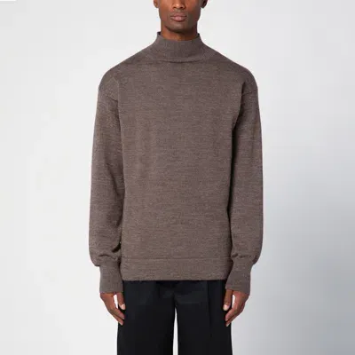 Maison Margiela Brown Wool Turtleneck Sweater