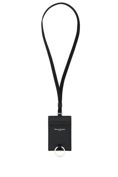 Maison Margiela Card Holder With Key Ring And Lace-tu Nd  Male In Black