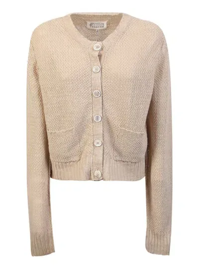 Maison Margiela Cardigans In Beige