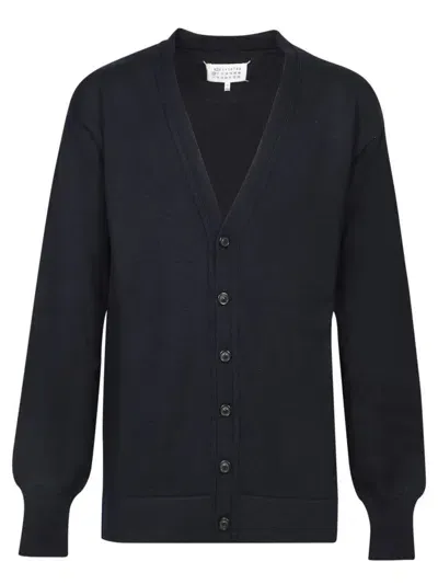 Maison Margiela Blue V-neck Cardigan