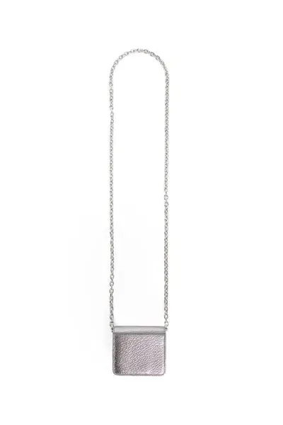 Maison Margiela Chain Wallets In Silver