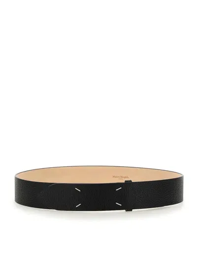 Maison Margiela Four Stitches Belt In Black