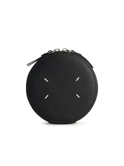 Maison Margiela 'circle' Coin Purse In 黑色的