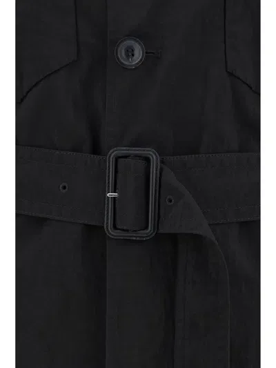 Maison Margiela Coat In Black