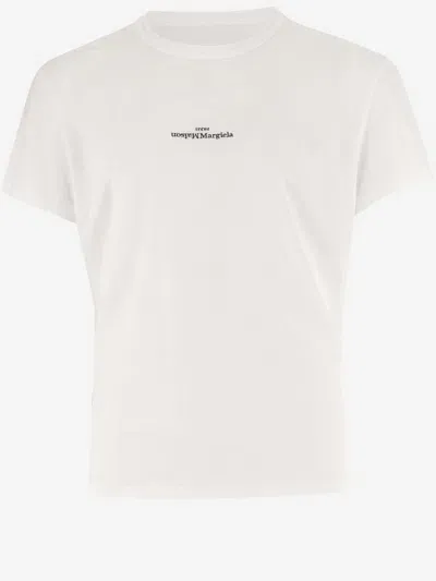 Maison Margiela Cotton T-shirt With Logo In White