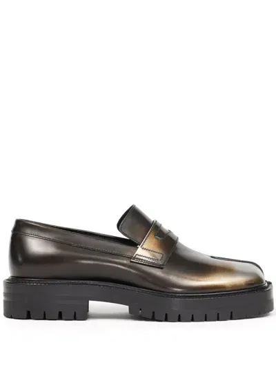 Maison Margiela County Tabi Loafers In Brown