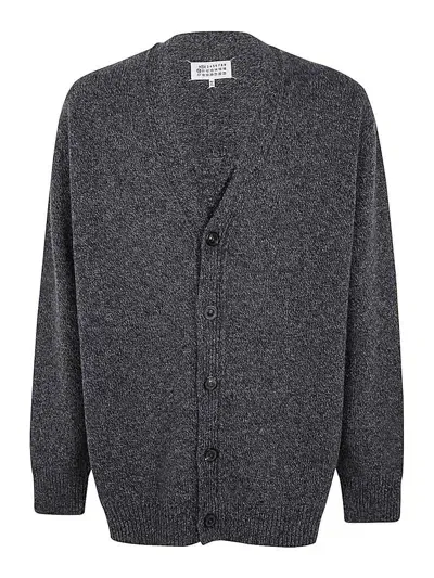 Maison Margiela Wool Cardigan In Gris