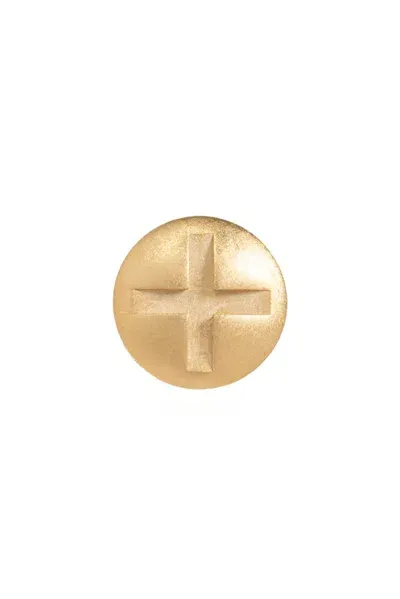 Maison Margiela Crossover Engraved Single Earring In Gold