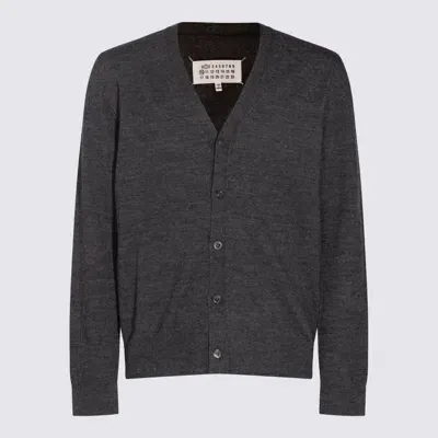 Maison Margiela Dark Grey Wool Knitwear In Charcoal